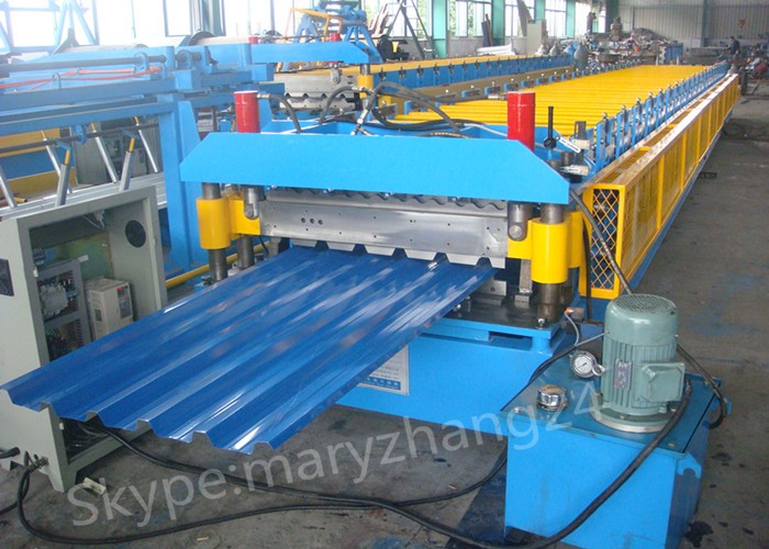 Roof use tile roll forming machine , roofing sheet double layer roll forming machine