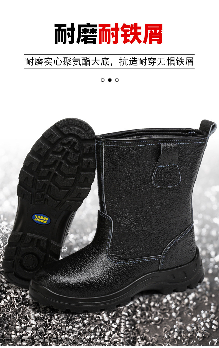 Kevlar Midsole Safety Shoes Cowhide Genuine Leather Work Boots with Steel Toe
