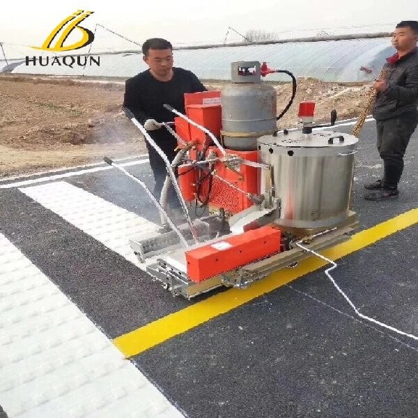 Anti Slippery Hand Push Thermoplastic Road Marking Machine 265kg For Convex Traffic Markings