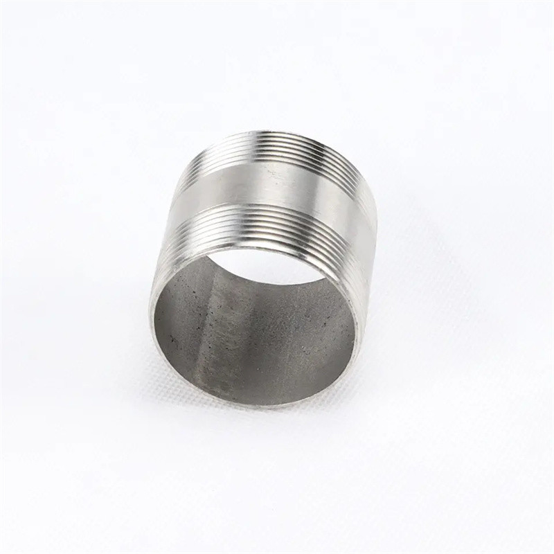 304 Stainless Steel Alloy Compression Pipe Thread Fittings Forged Oem Close Nipple