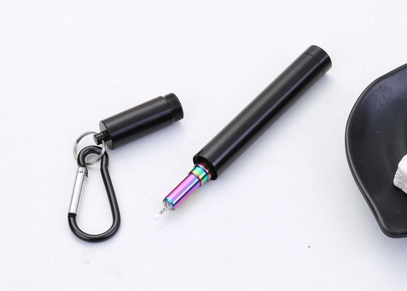 Durable Kitchen Household Items Telescopic Stainless Steel Straws Three Section