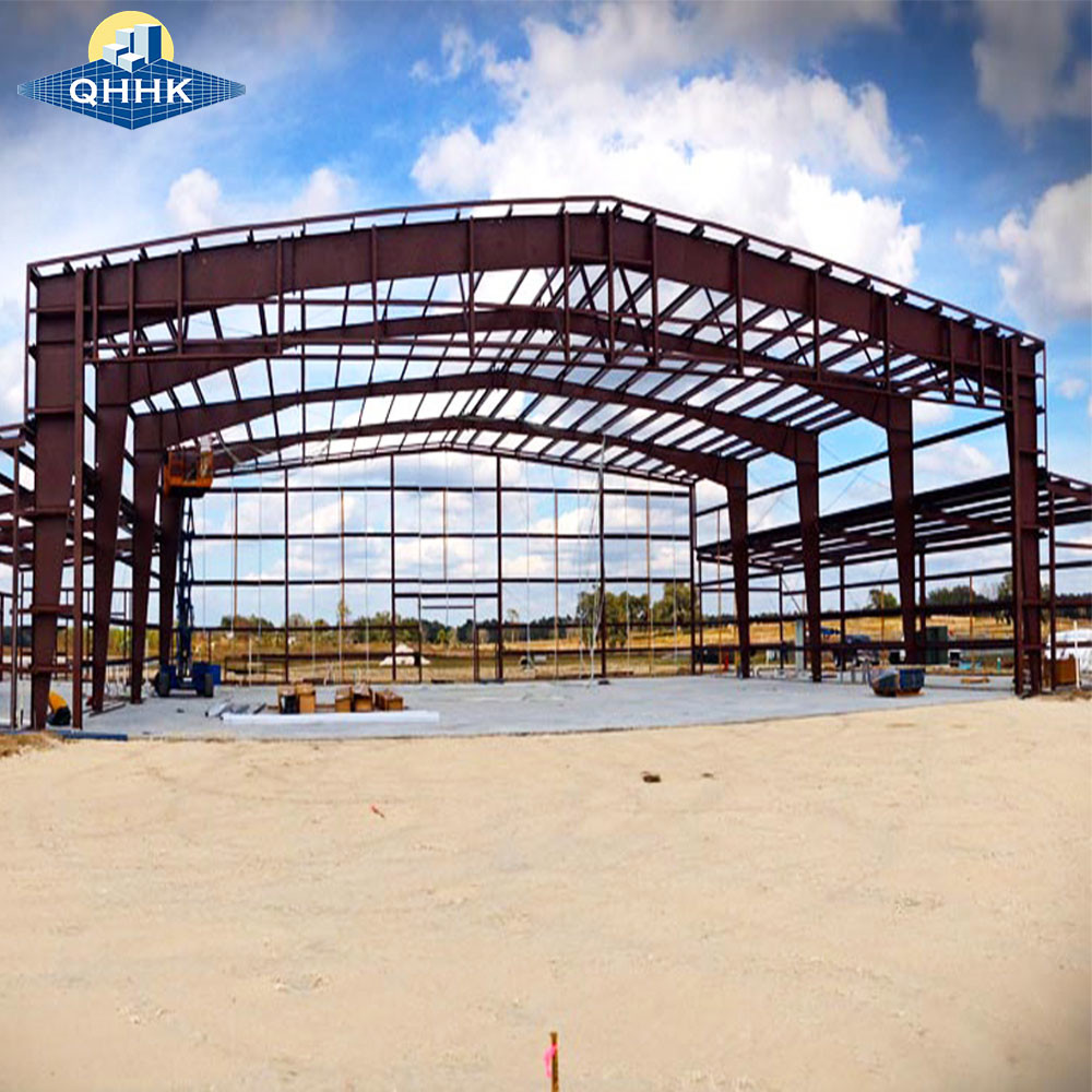 Pre Designed Q355 Steel Structure Hangar H Beam Metal Portal Frame Building