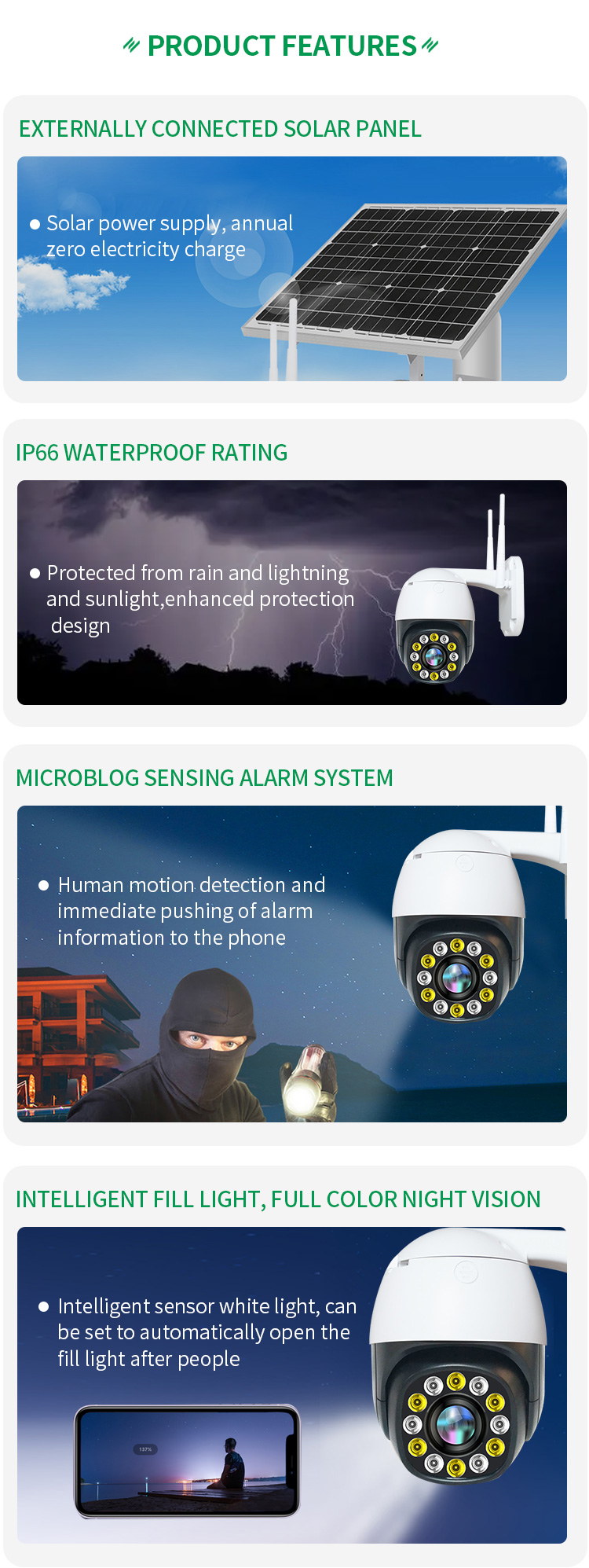 360 Degree Rotating Auto Rotate Tracking Wireless Outdoor Tuya Wireless Wifi Camera
