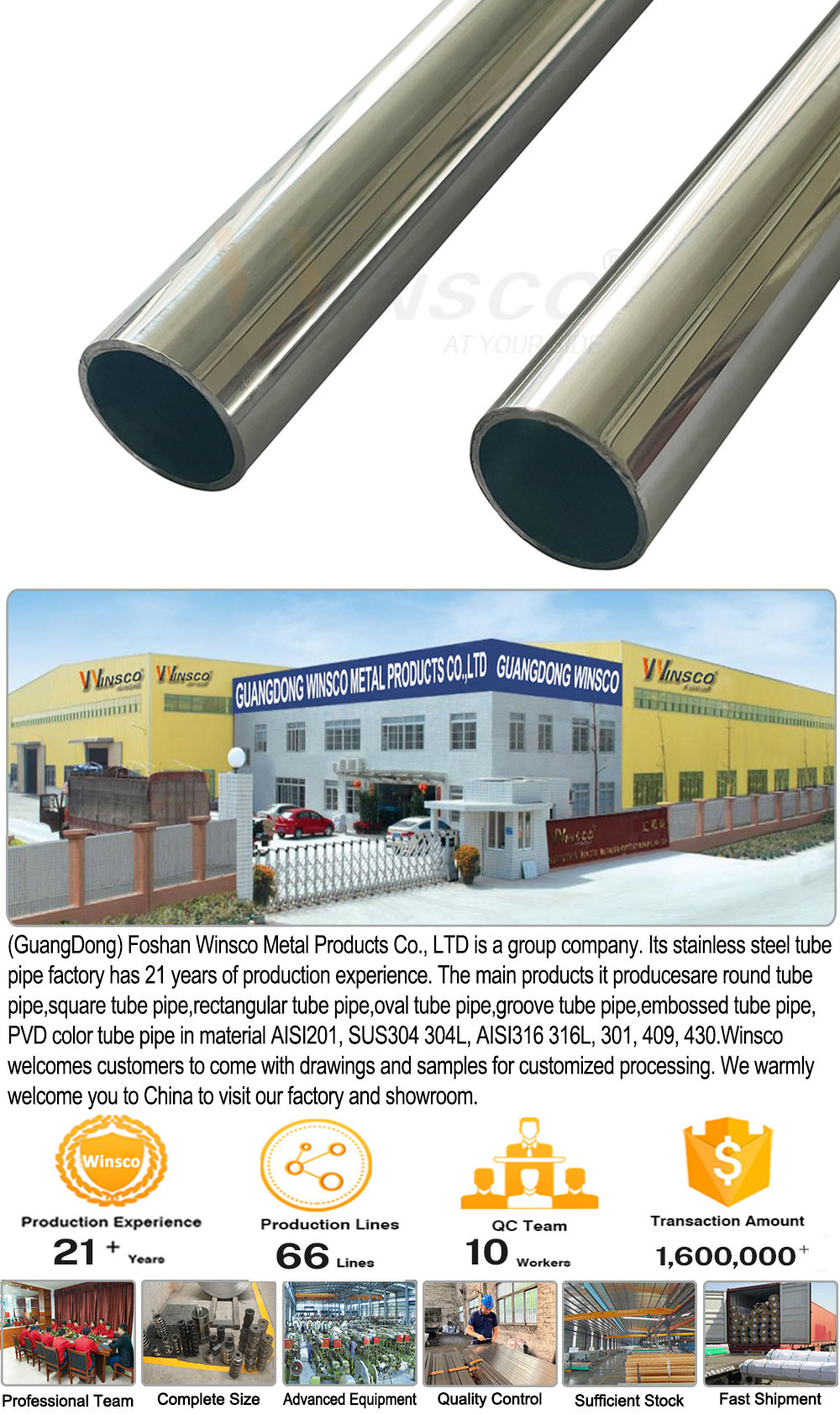 Mirror Satin Surface 25.4mm Inox Metal Tube 201 304 316 Grade 0.4mm-3.0mm Thickness 1 Inch Stainless Steel Round Pipe