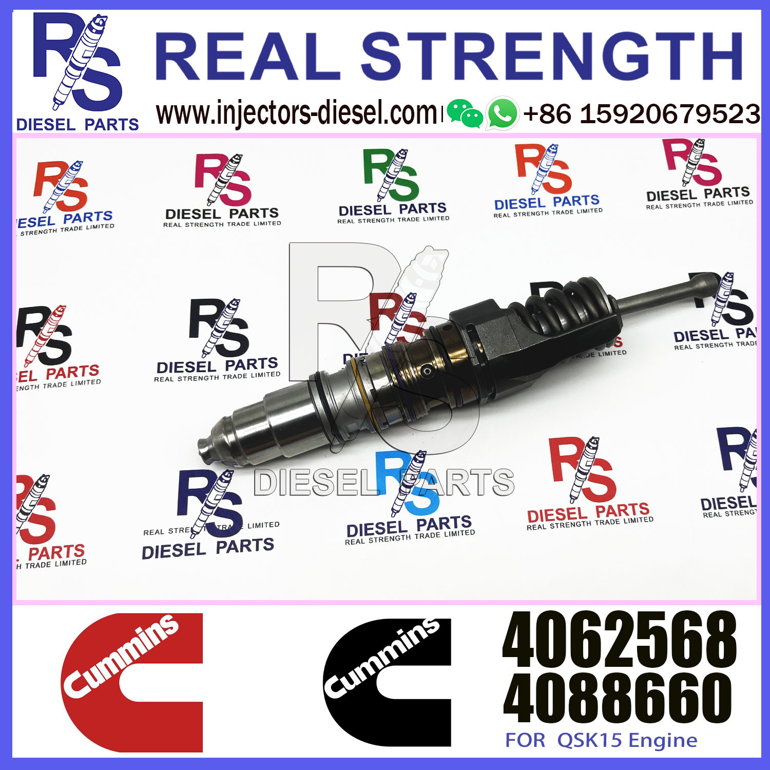 High Quality Common Rail Fuel Injector 4010226 4409521 4062568 4062568PX For QSX cummins product X15 series
