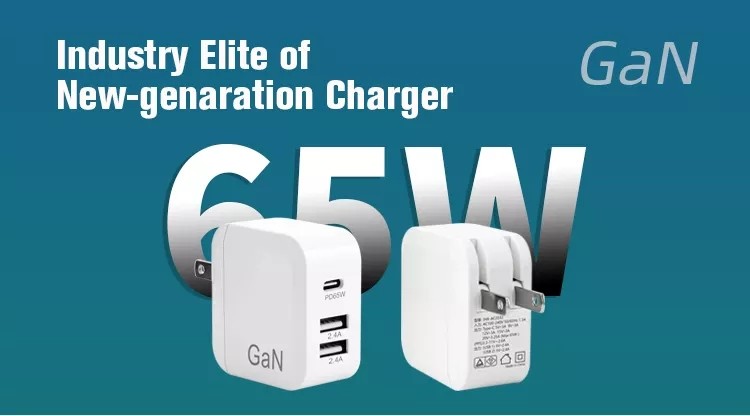 65W 3.0 GaN USB C Charger Type C Foldable Adapter With 3 Port