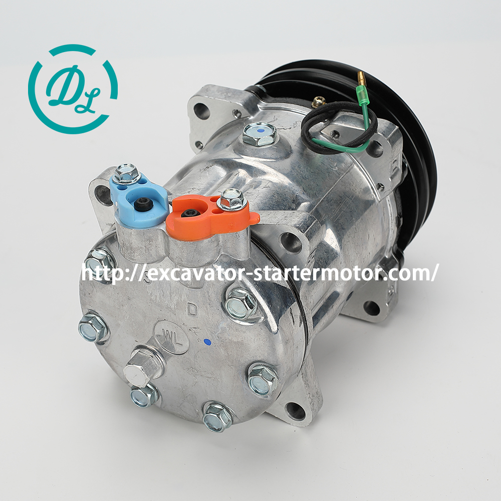 KATO HD512-1 Air Conditioning Compressor SD7H15 R134a Excavator