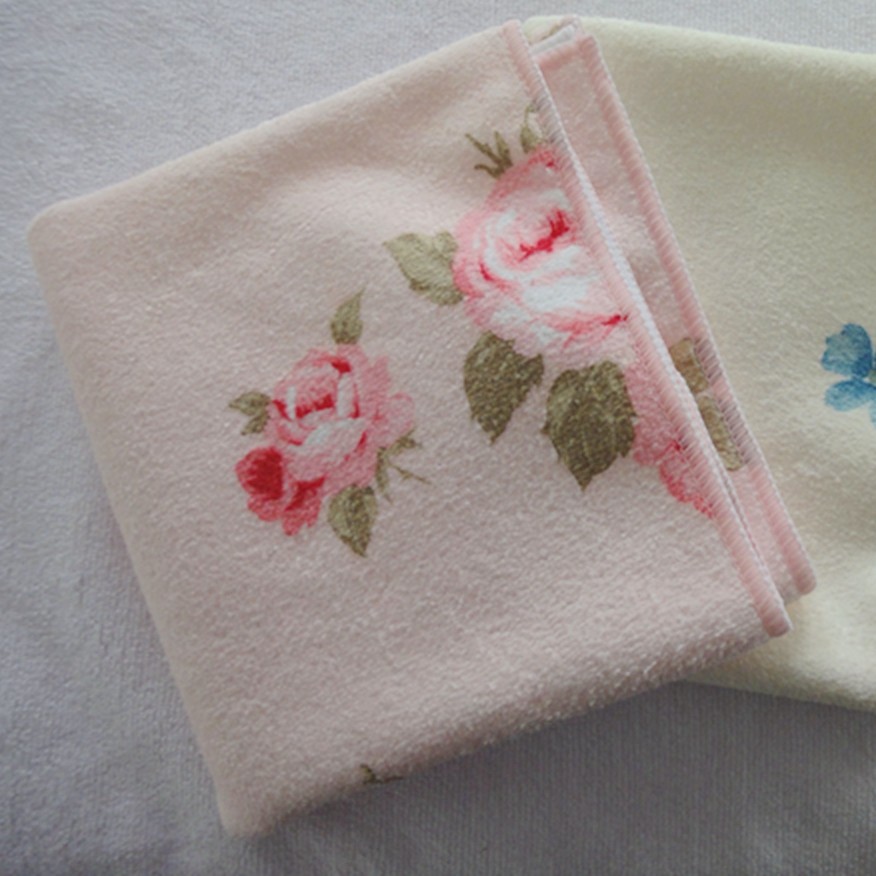 Flower printed tea 100% polyester towel