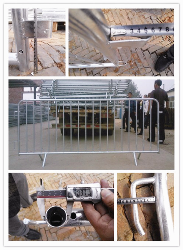 customized metal crowd control barrier, portable barricades, pedestrian barriers