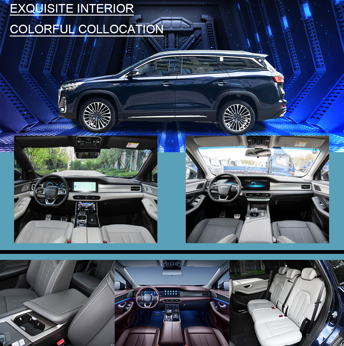 Jetour X90 Plus 1.6T Multi-function SUV Petrol Car in 2023 2024 with 5 Seats and Multi-function Steering Wheel