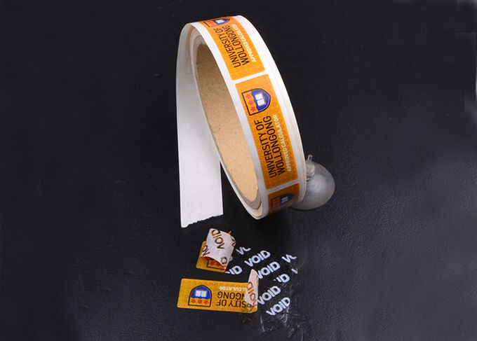 Custom high quality anti counterfeit void warranty seel labels stickers