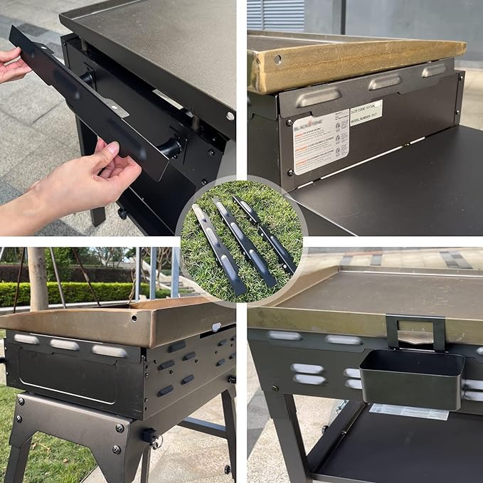 Grilling Gifts Magnetic Wind Screens for 36 Inch Griddle Protects Flame and Holds Heat