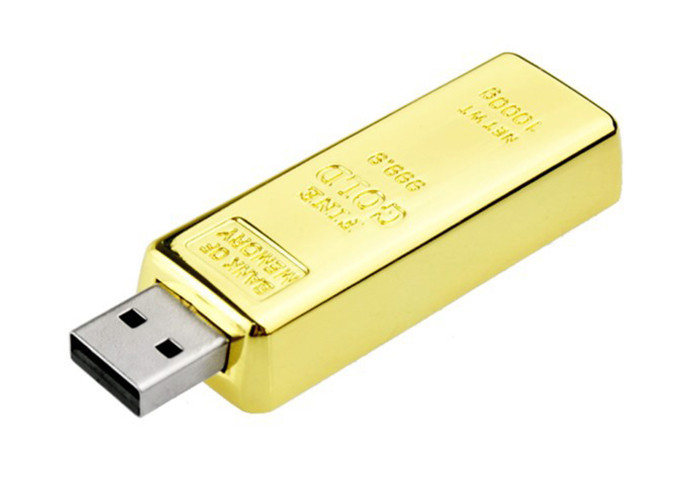 USB Factory supply 16G 3.0 metal material gold bar USB with customized logo show life brand