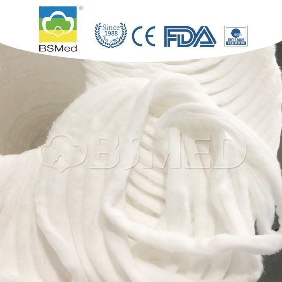 Absorbent Medical Cotton Sliver Cotton String Cotton Coil Hot Rolled Medical Beauty 100% Pure Consumable