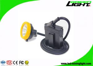 Buy cheap 10000 Lux 18 Hours 7800 mAh LED Miners Cap Lamp Corded With Lower Power Warning Function product