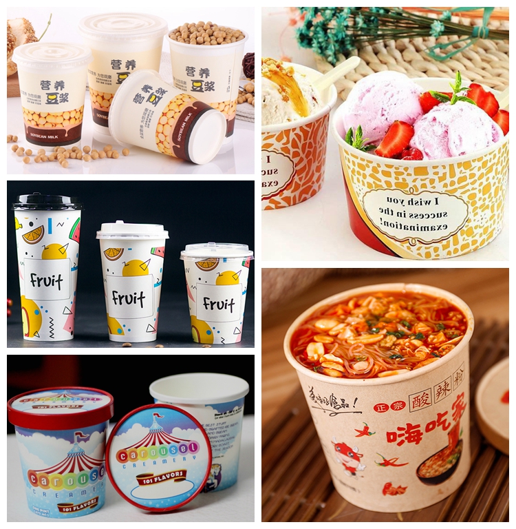 Biodegradable PE / PLA Coated White Paper For Ice Cream Cups Eco - friendly
