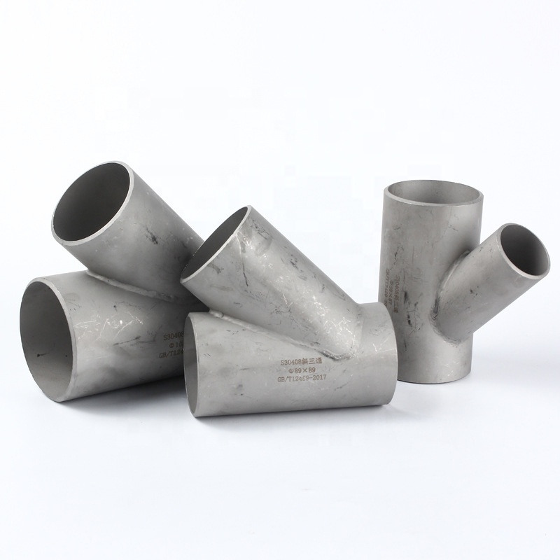Sch10-Xxs A403 WP304/316L Butt Welding 45 Degree Tee Fittings Lateral Pipe Joint with Material Equal Thickness Sch10-Xxs