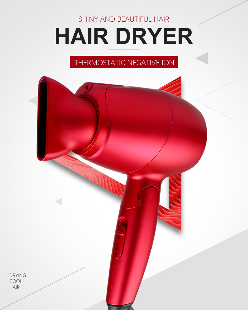 Dual Voltage 110-240V Hair Blow Dryer Travel With Folding Handle