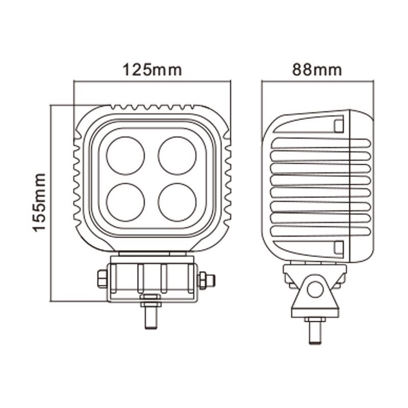 40W Spot Flood Beam Fog LED Work Light China