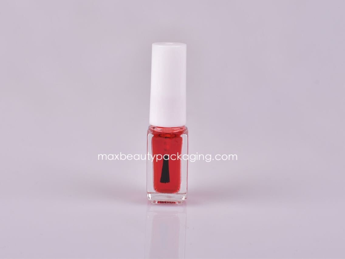 nail polish cap nail polish flat brush small nail art bottle 5ml nail polish bottle plastic cosmetic packaging