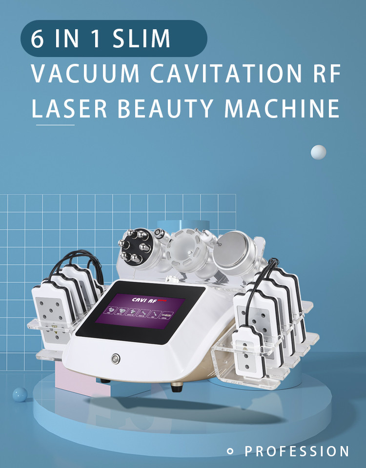 6 IN 1portable radio frequency lipo laser slimming ultrasonic liposuction cavitation machine for sale