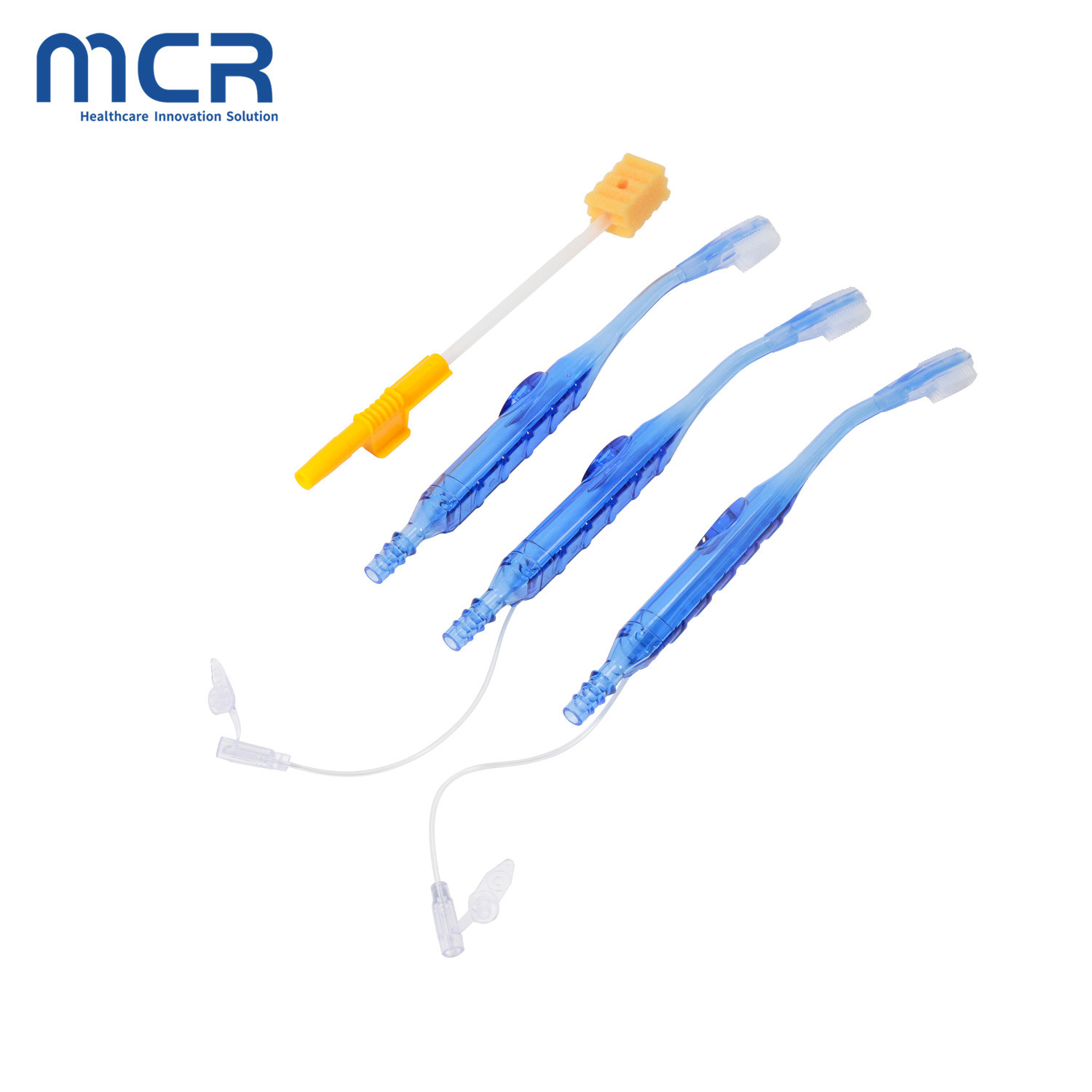 Medical Oral Suction Catheter Care Kit With Silicone Brush Head