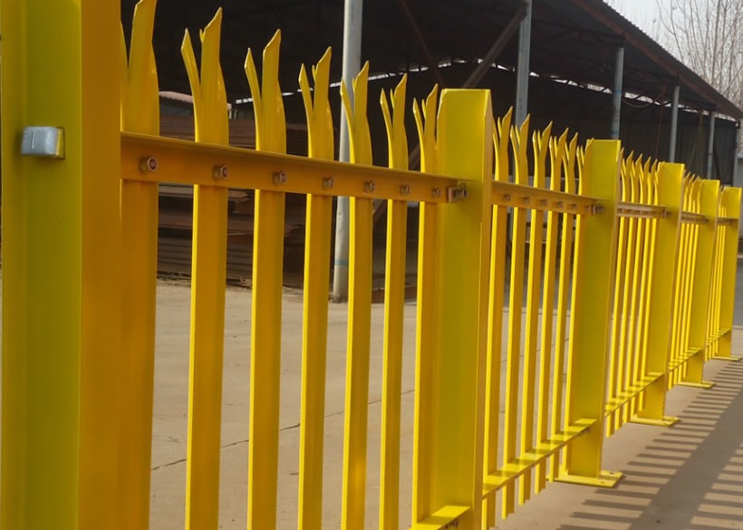 D Section 1.2m Steel Palisade Fencing With Hot Dipped Galvanized