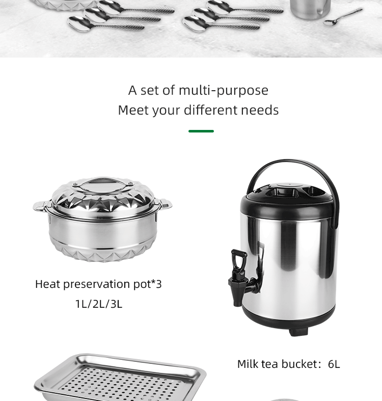 OEM/ODM Different Piece Cookware Set Custom Pots And Pans Wholesale 21pcs Stainless Steel Cooking Pot Set
