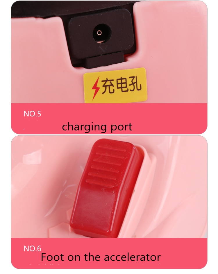 Plastic PP Children's Electric Car 380 Motor with Early Education Music and Lighting