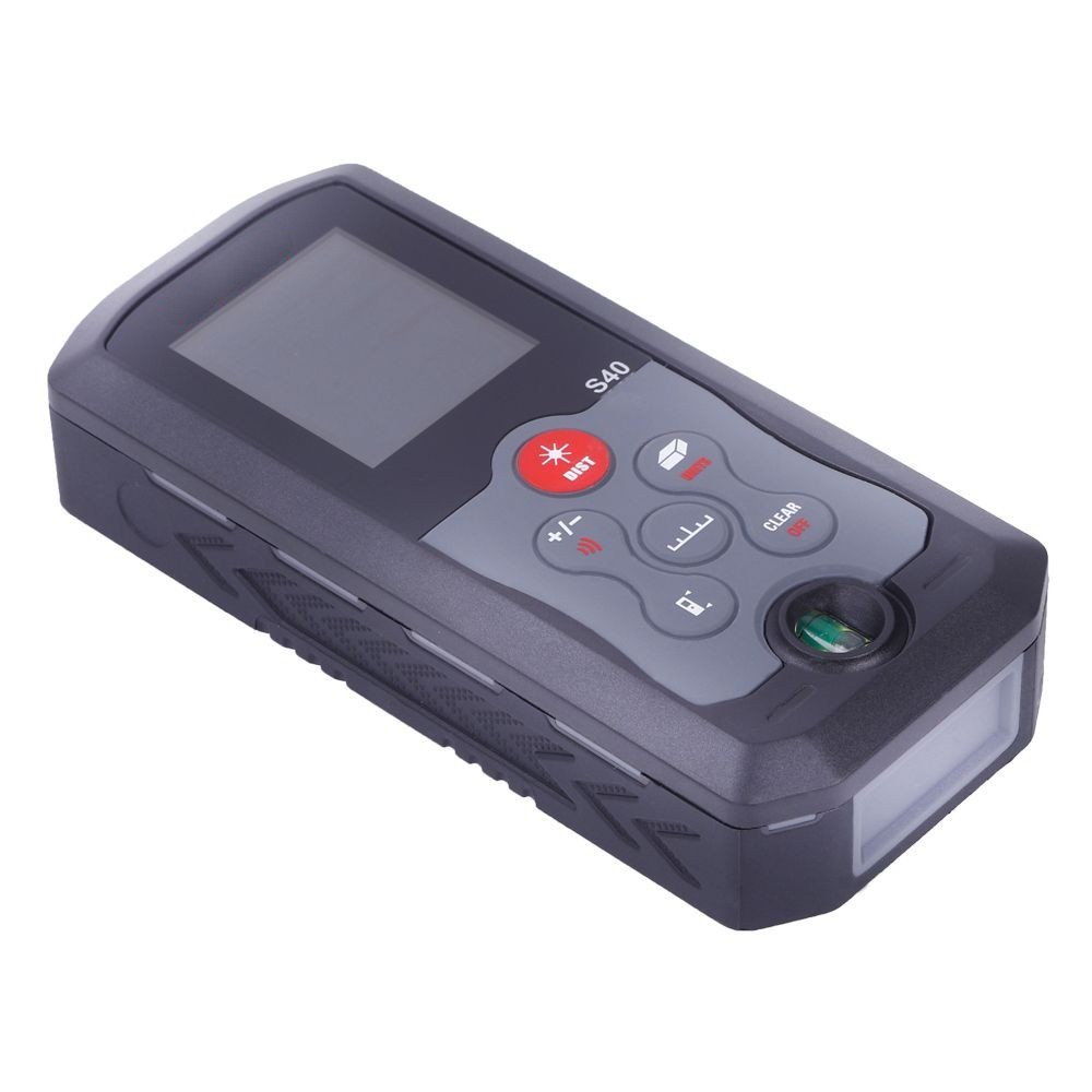 Plastic Waterproof Laser Distance Meter 50M 165ft With Backlit LCD Display