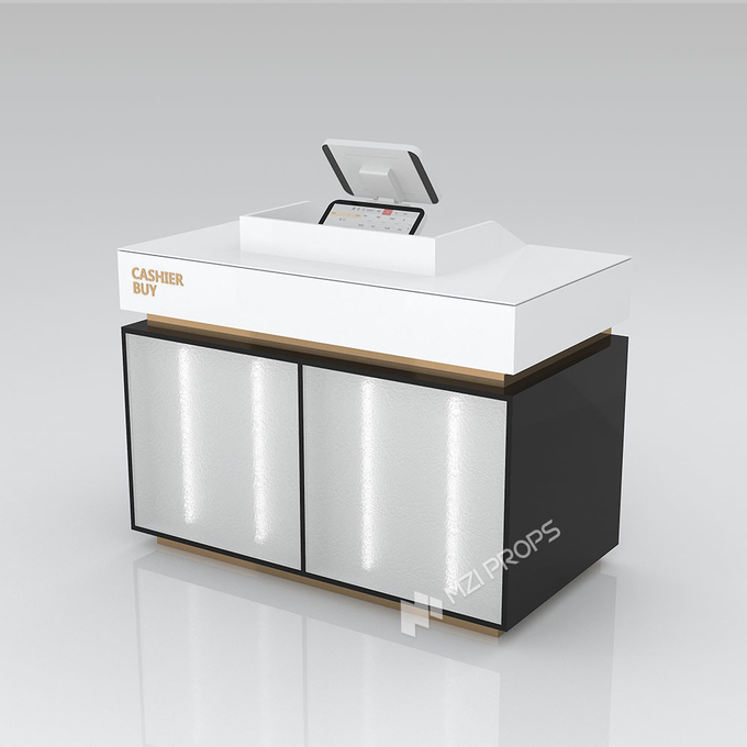 Professional Supplied Luxury Retail Checkout Counter Cash Desk For Beauty And Fragrance Shop Display