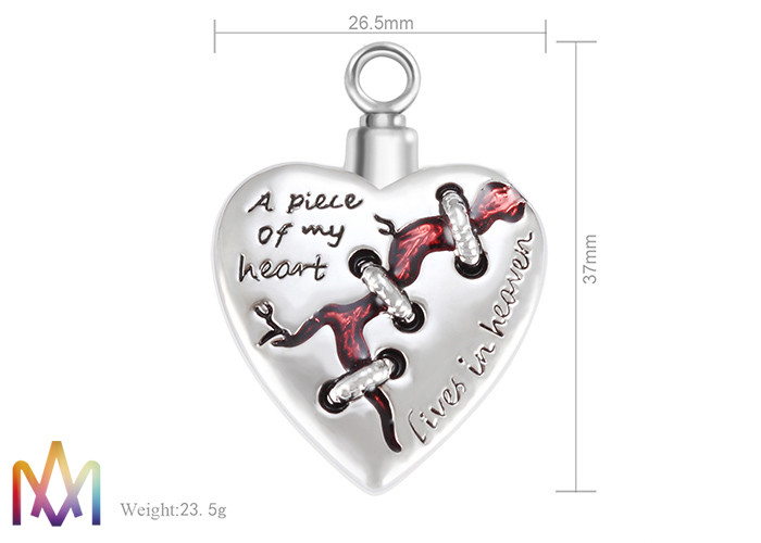 23.5g Heart Memorial Charms For Ashes