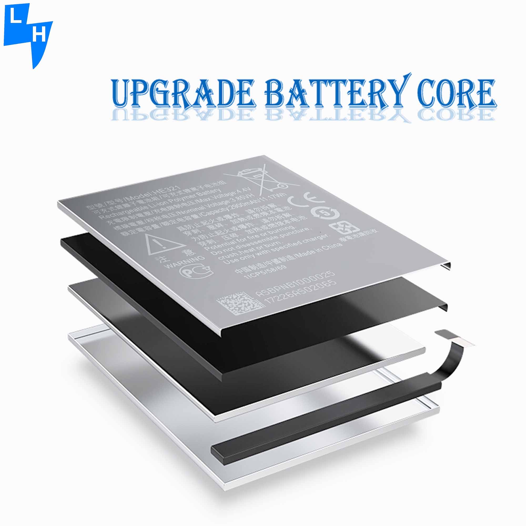 A HE321 Polymer Lithium Battery for Nokia5.1 Dual SIM TA-1053 2900mAh 3.85V Cell Phone