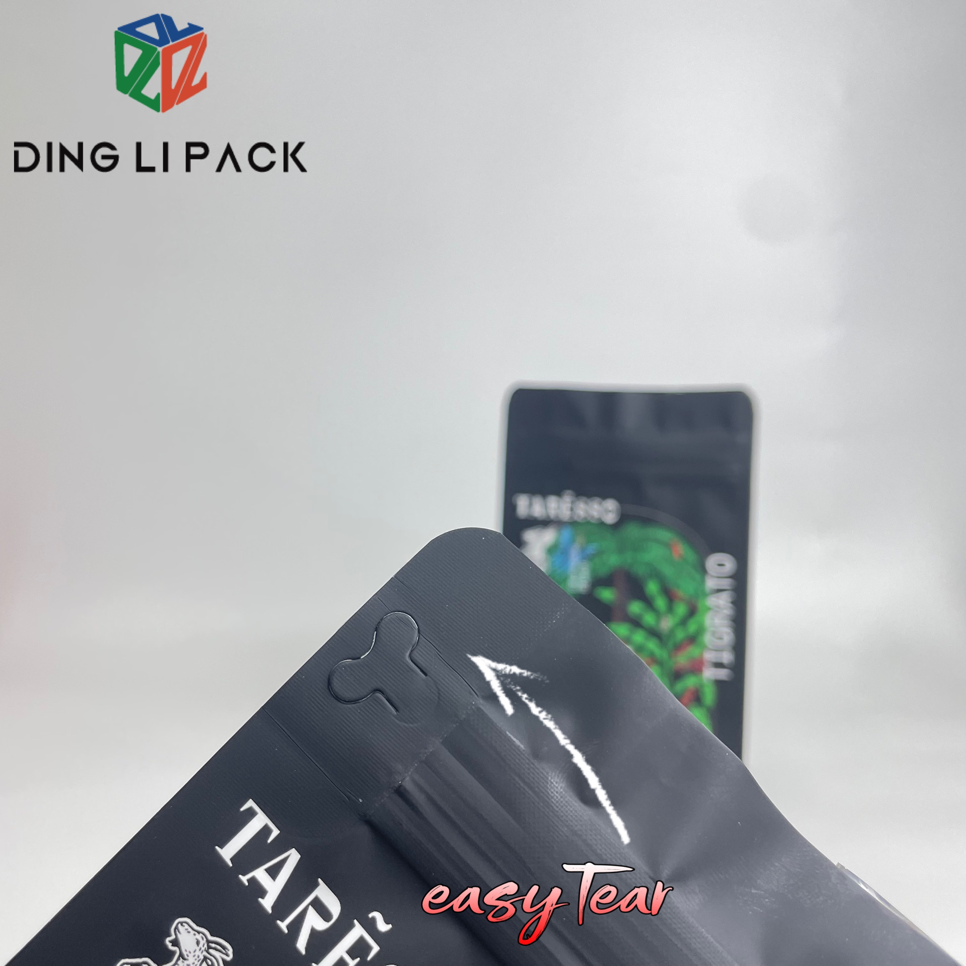 Low Moq Coffee Stand Up Pouch Matte Black Pouch Flat Bottom Aluminum Foil Type