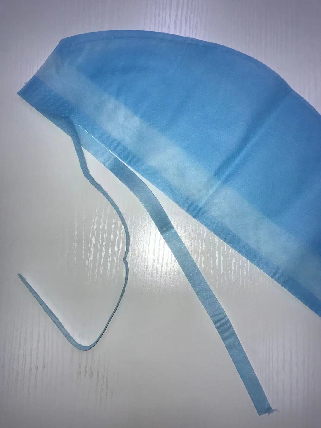 Wholesale Disposable Nonwoven Medical Doctor Surgeon Cap With Ties and Elastic Hospital Operating Doctor Head Cover