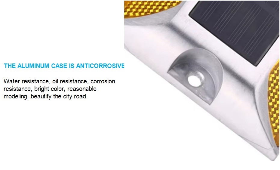 Cast Aluminum LED Solar Road Studs For Road Traffic Safety Warning