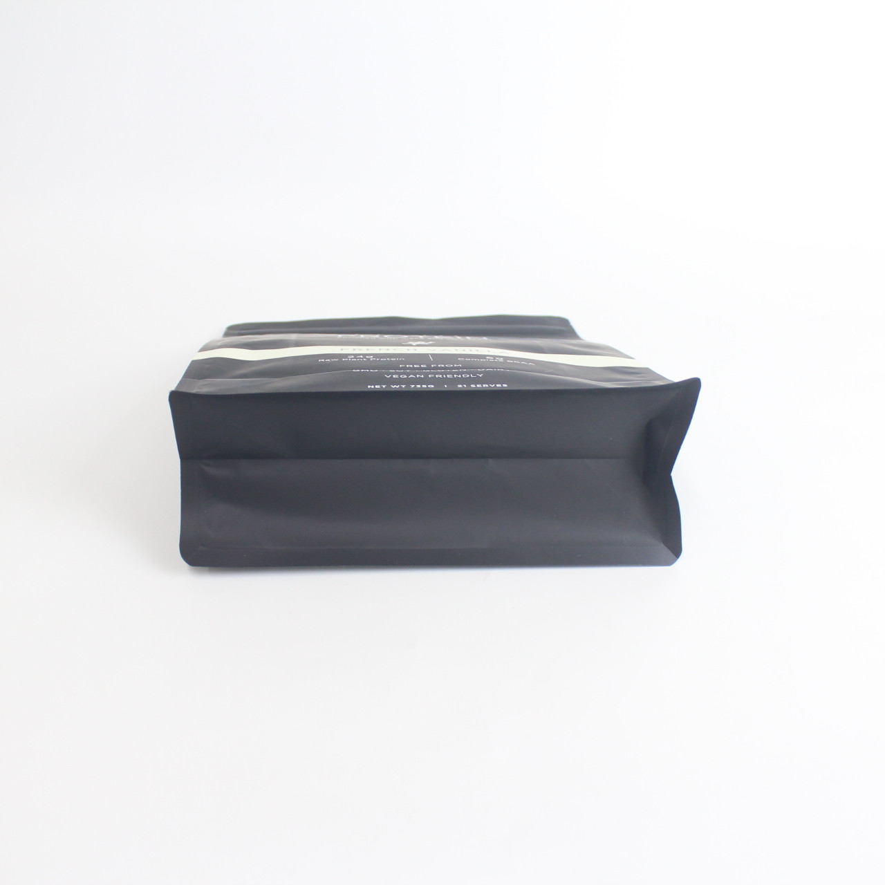 Matte black 1kg custom flat bottom food packaging zipper plastic whey protein powder foil bag