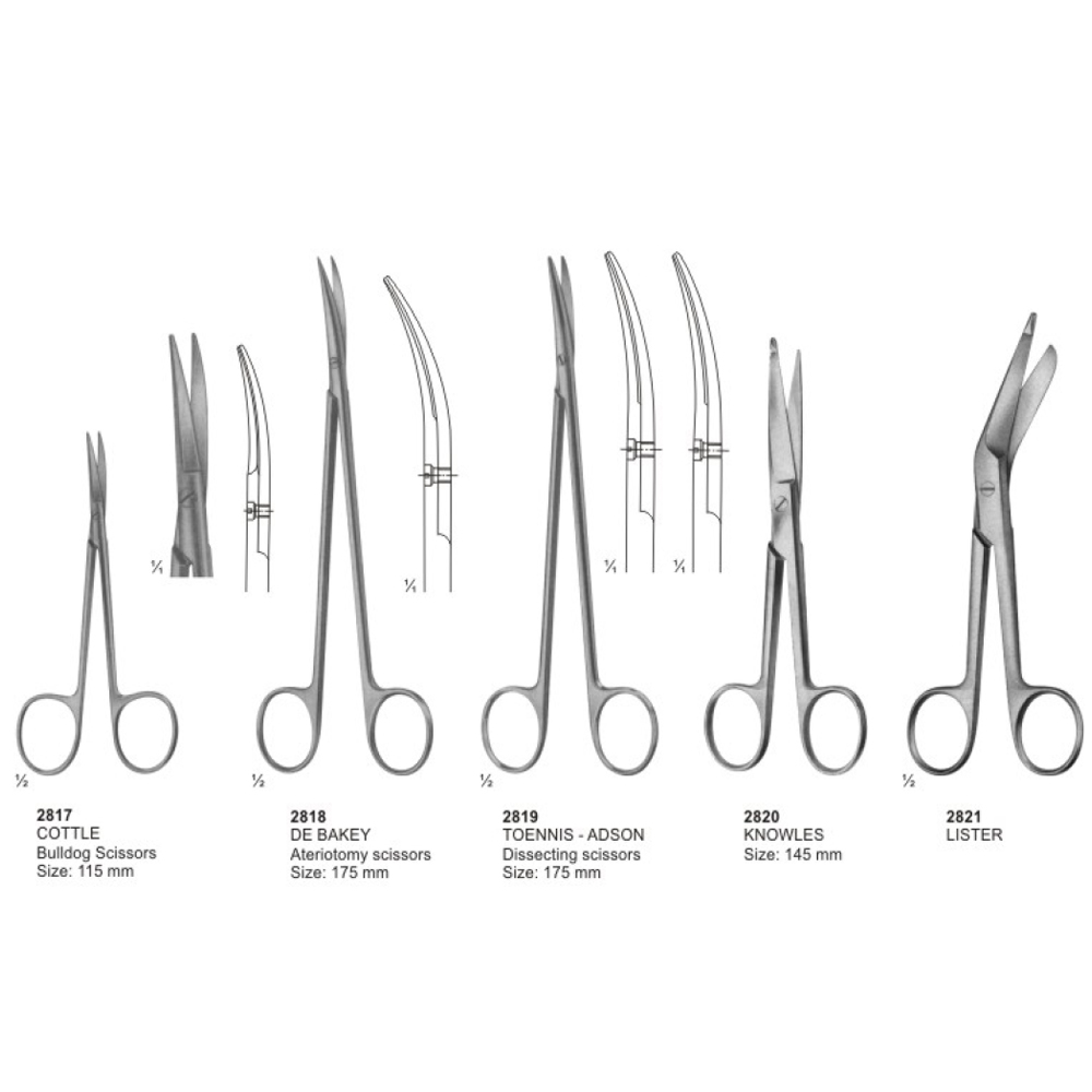 Sharp/blunt surgical scissors professional scissors high quality surgical scissors