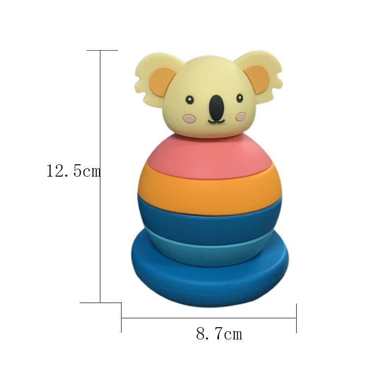 Customizable Educational Silicone Stacking Blocks Match Stacks Game Blocks Montessori Toys
