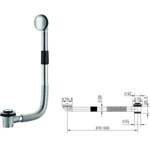 Buy cheap Total Chrome Bathtub Drainer,Bath Waste and Overflow Kits product