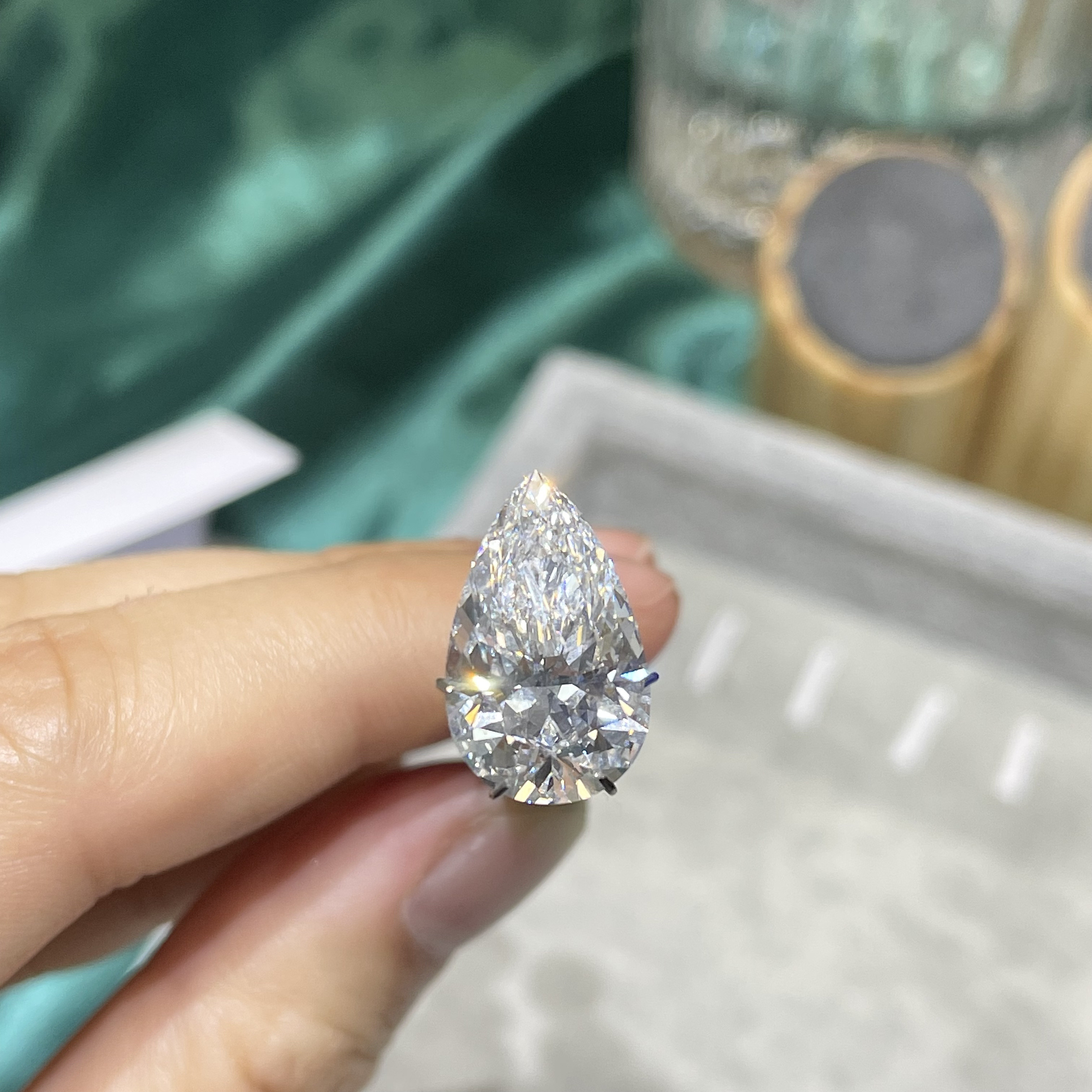 6.34Carat Pear Loose Lab Grown Diamonds Cultivated Diamond Rings VS1