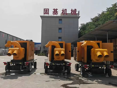 Mobile Type Diesel Water Pump Set CE Diesel Water Pump For Rainfall Season