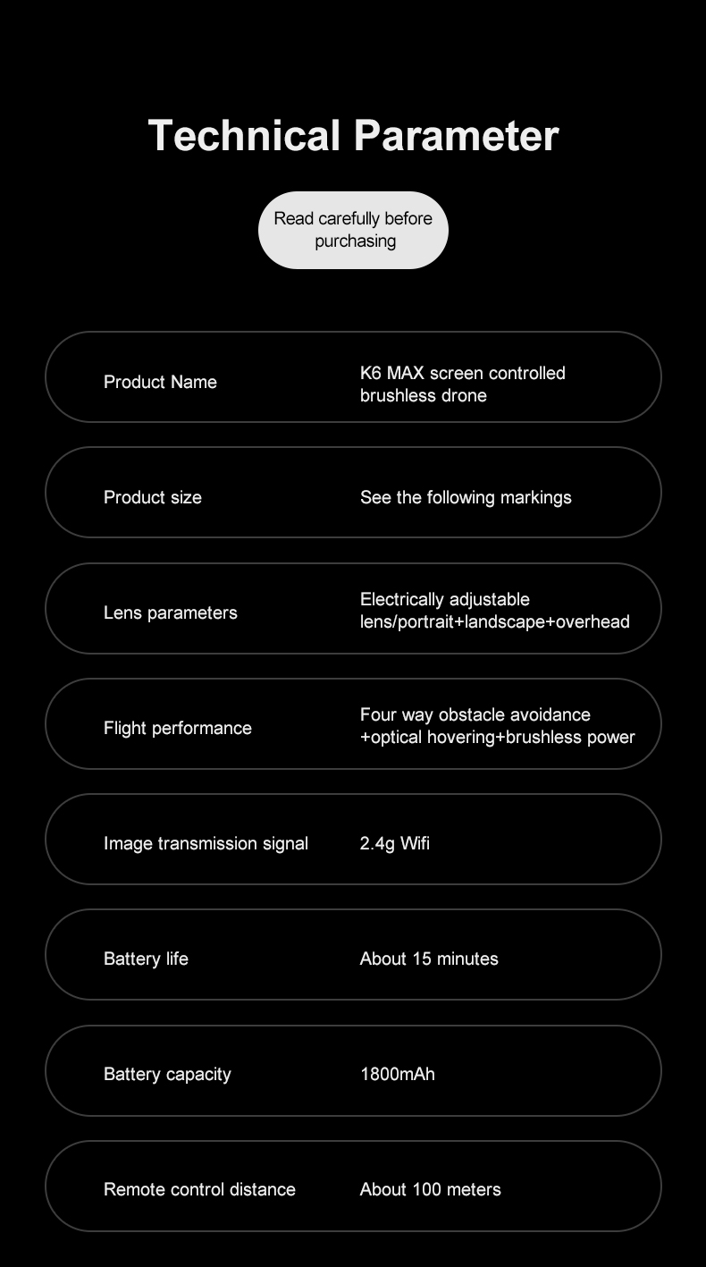 K6 Max Drone Wifi Foldable Remote Control Helicopter Perfect for Thrilling RC Dron Toy Gifts