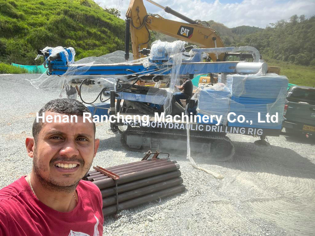 180m Depth Engineering Drilling Rig 125KW Engine Hydraulic Anchor Drilling Machine