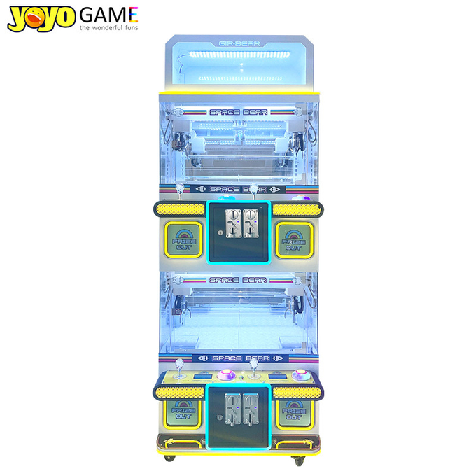 4 Players mini Doll Crane Machine Pink Gift Doll Claw Machine Coin Operated Parent-Children Claw Machine