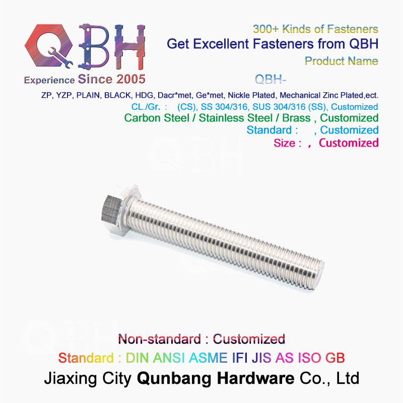 Long Screw 316 Ss Hex Bolt M4 M5 M6 M8 M10 M12 Full Pressure