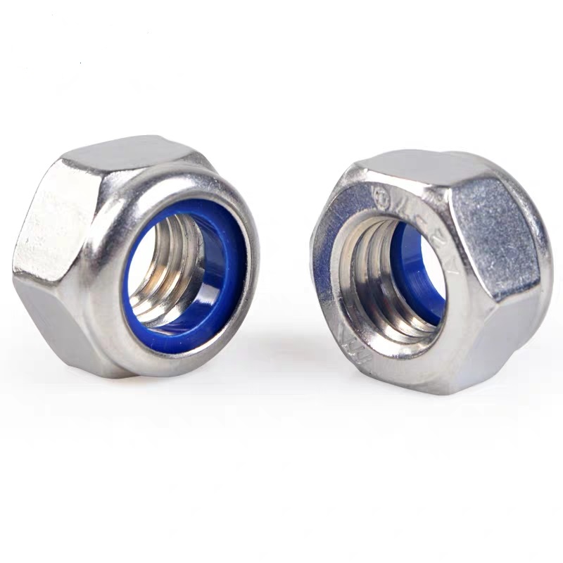 Direct Zinc Yellow-Chromate Plated DIN982 Hexagon Back Nuts with Nylon Self Lock Nuts