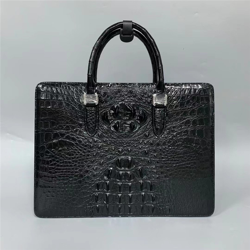 Business Style Genuine Crocodile Skin Men's Laptop Briefcase Exotic Real Alligator Leather Male Large Working Handbag