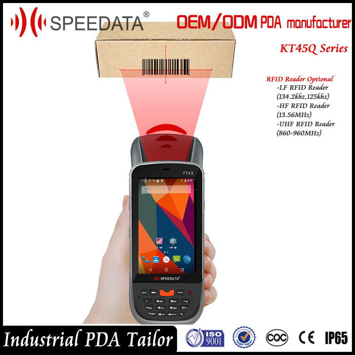 Wifi 4G GPS Android 5.1 Magnetic UHF Rfid Reader Mobile with 2D Barcode Scanner