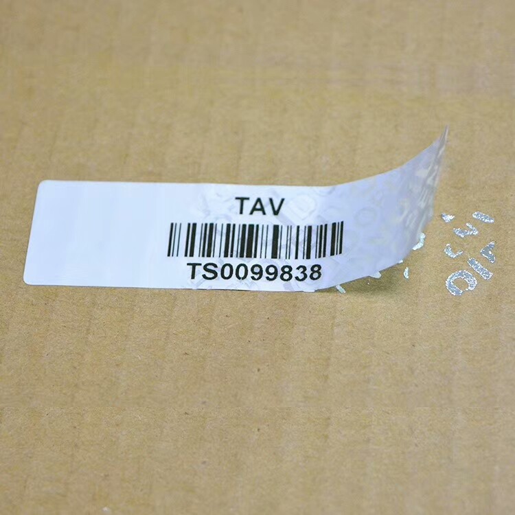 Unique Barcode VOID Security Labels Variable Serial Number Polyester Material
